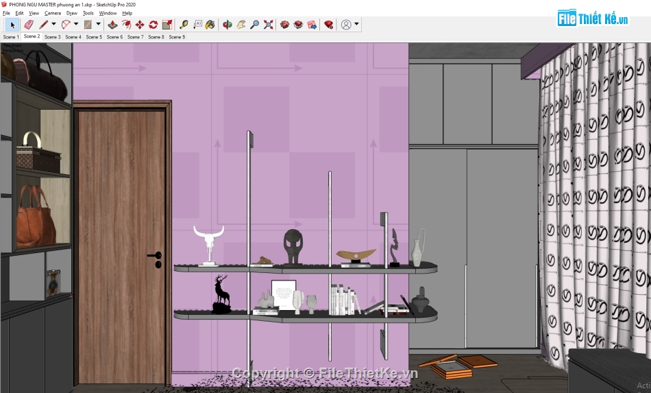 Model phòng ngủ,sketchup nội thất,File sketchup nội thất phòng ngủ,sketchup nội thất phòng ngủ,nội thất phòng ngủ,File sketchup nội thất